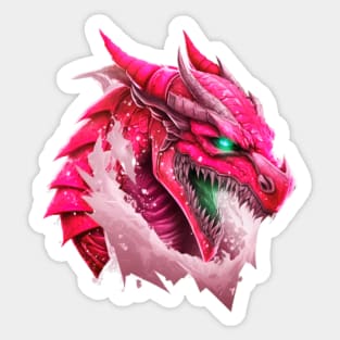 Angry Red Dragon Sticker